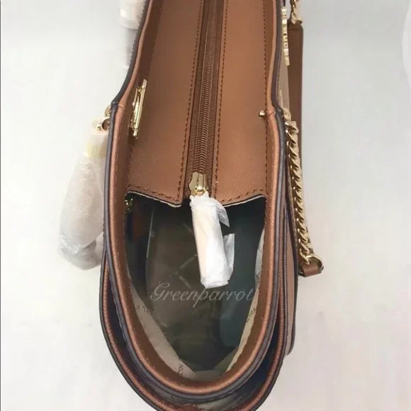 Michael Kors jet set large chain tote brown bag